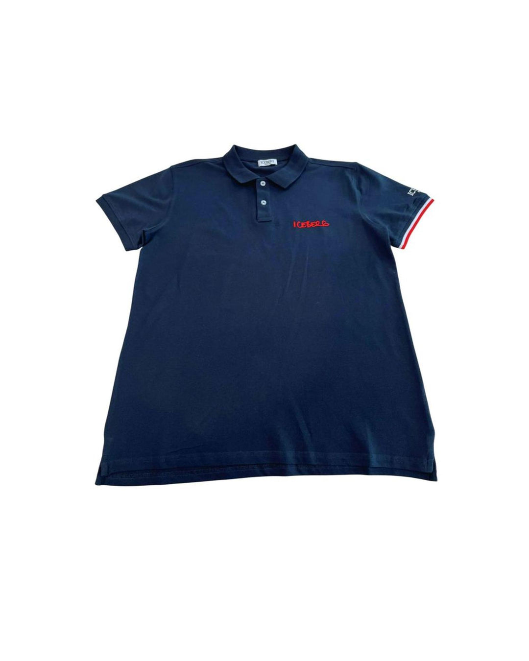 Iceberg Men's Blue Cotton Polo Shirt - L