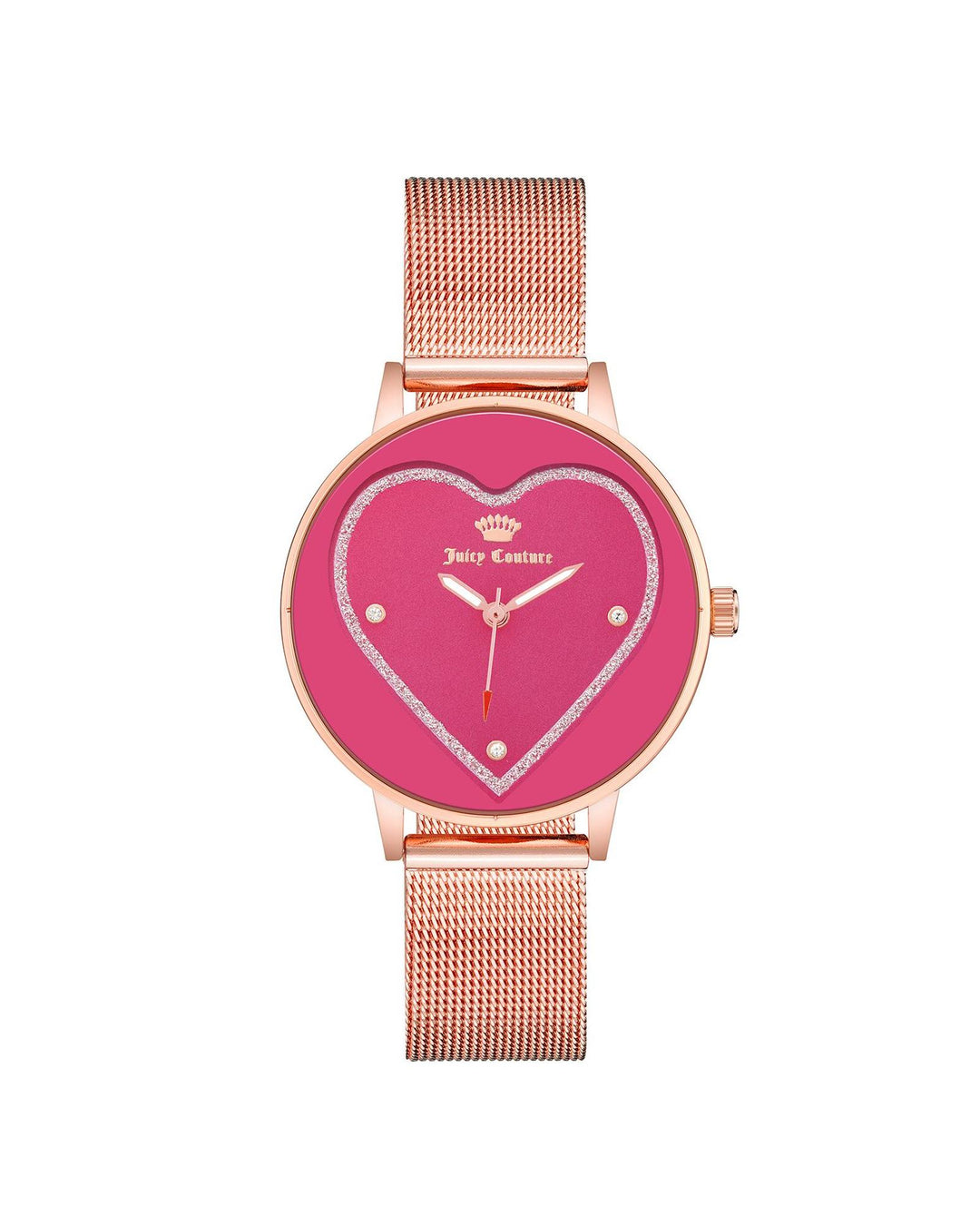 Rose Gold Analog Bangle Watch with Rhine Stone Facing One Size Women