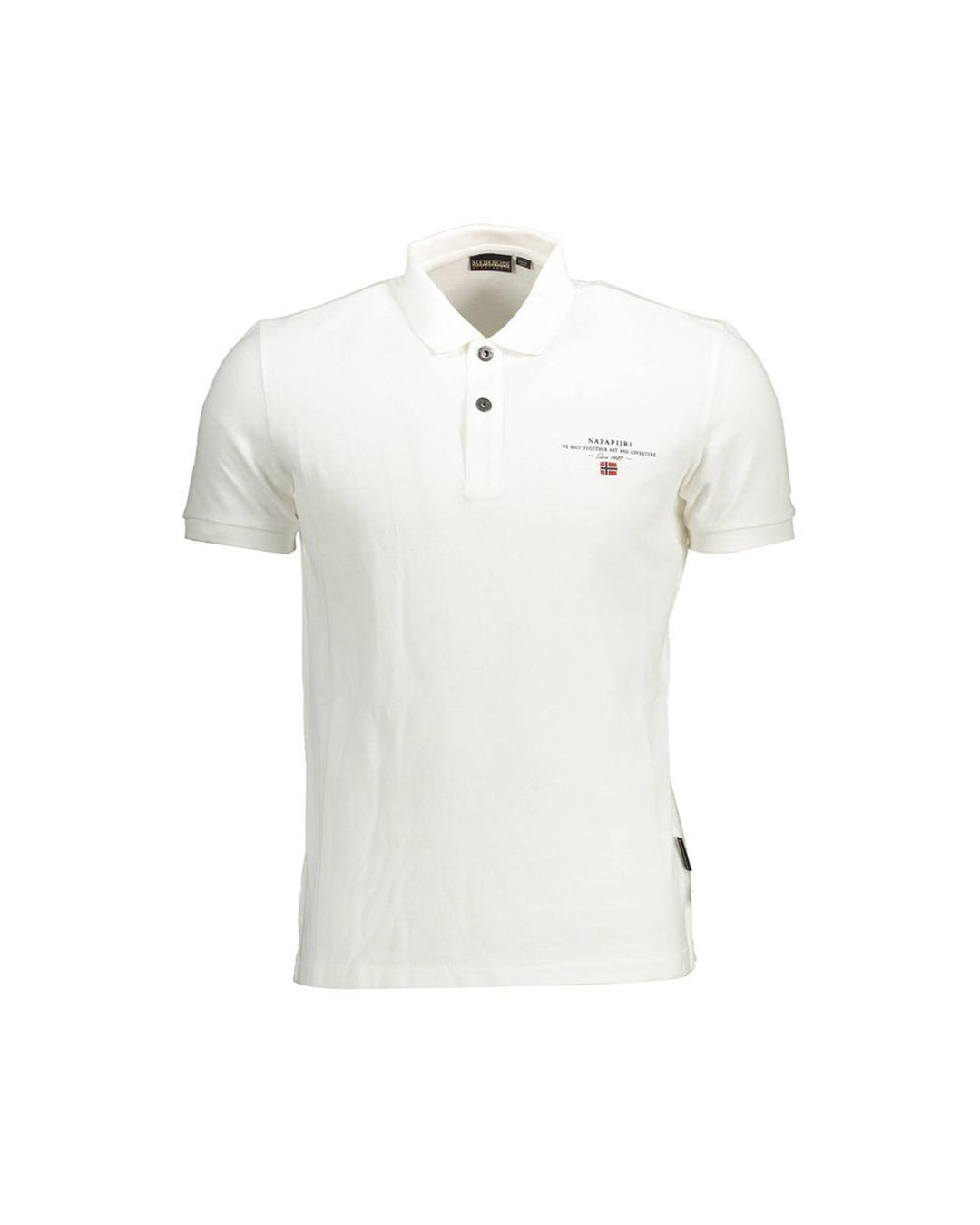 Napapijri Men's White Cotton Polo Shirt - S