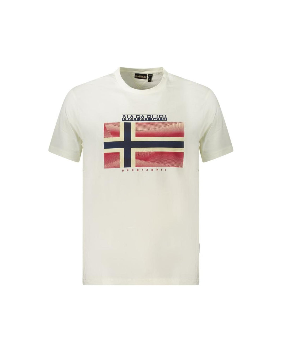 Napapijri Men's White Cotton  T-Shirt - L
