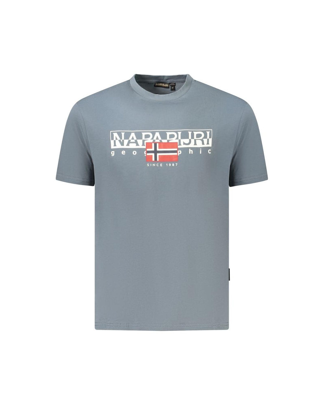 Napapijri Men's Gray Cotton  T-Shirt - M