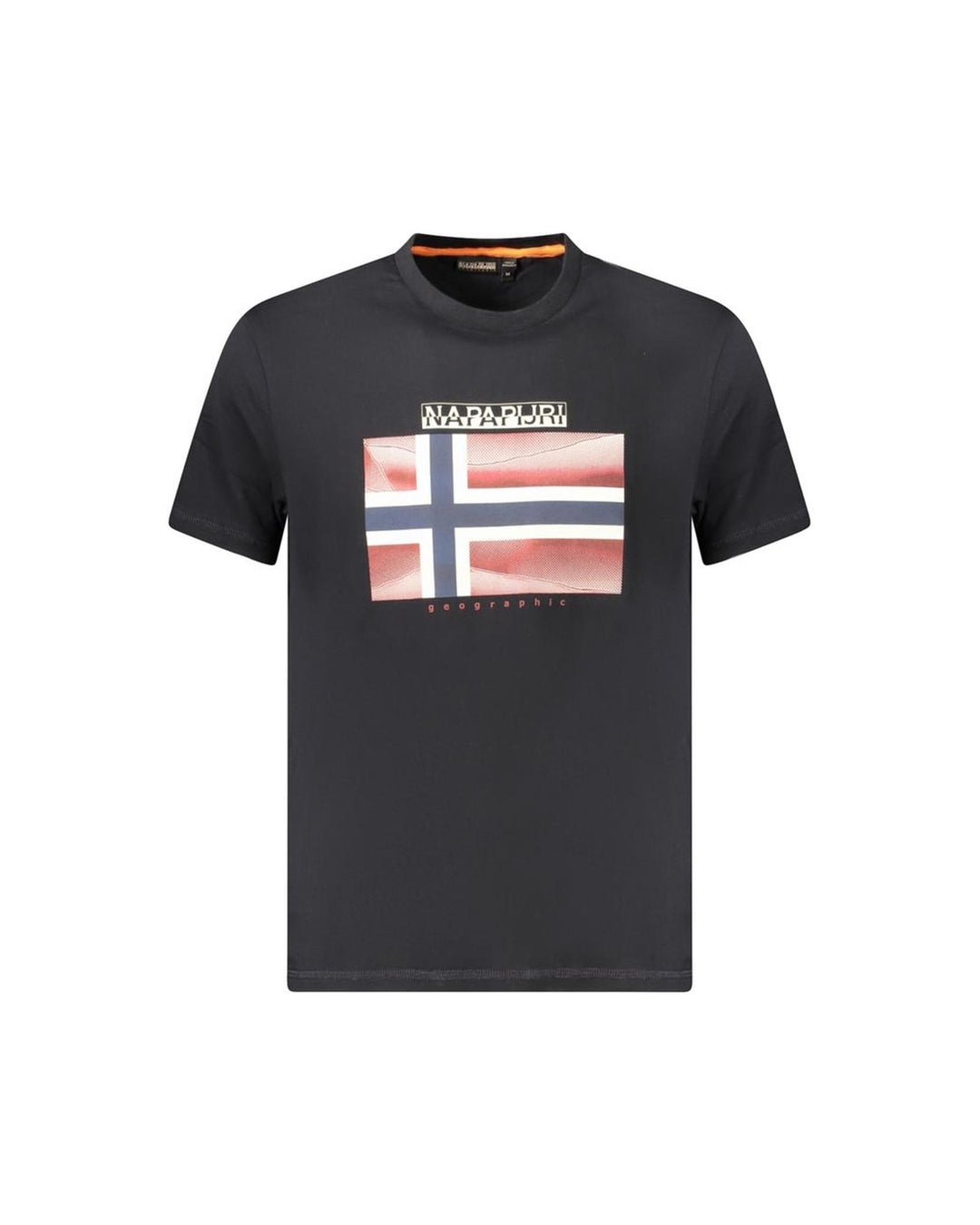 Napapijri Men's Black Cotton  T-Shirt - L