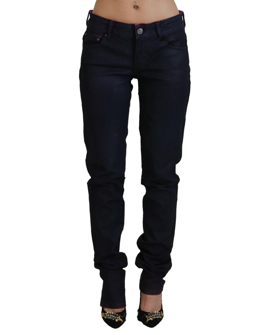 Low Waist Denim Pants with Logo Details by Just Cavalli W26 US Women