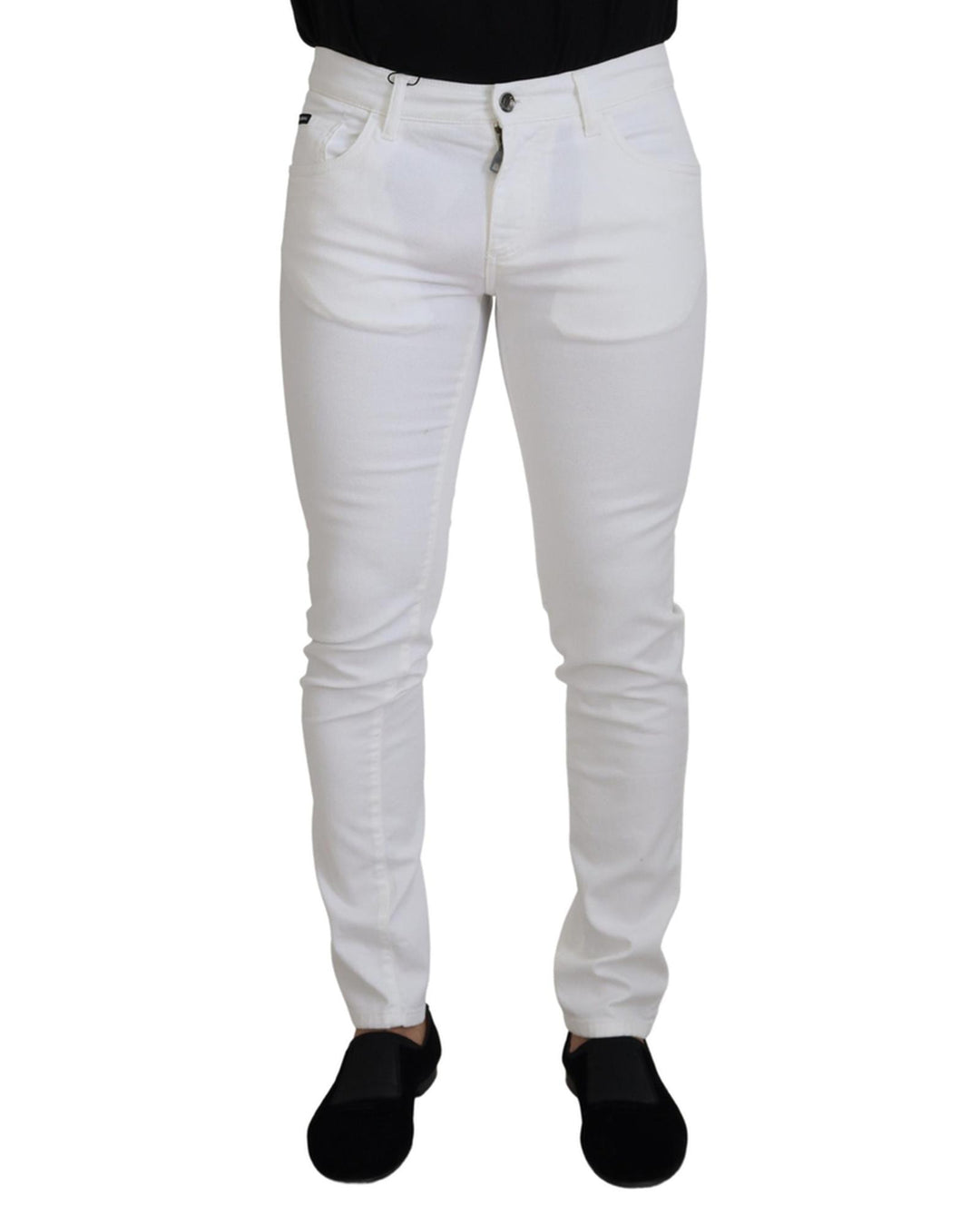 Authentic Dolce & Gabbana Skinny Jeans with Logo Details 46 IT Men