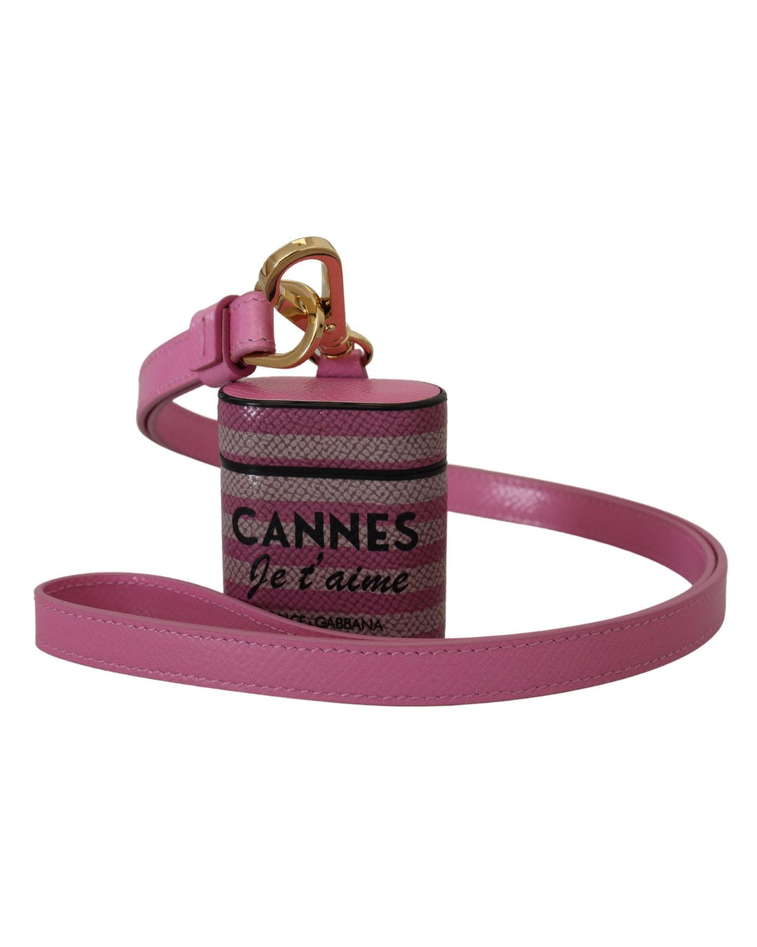 Gorgeous Dolce & Gabbana Airpods Case with Logo Detail - Pink and Black One Size Women