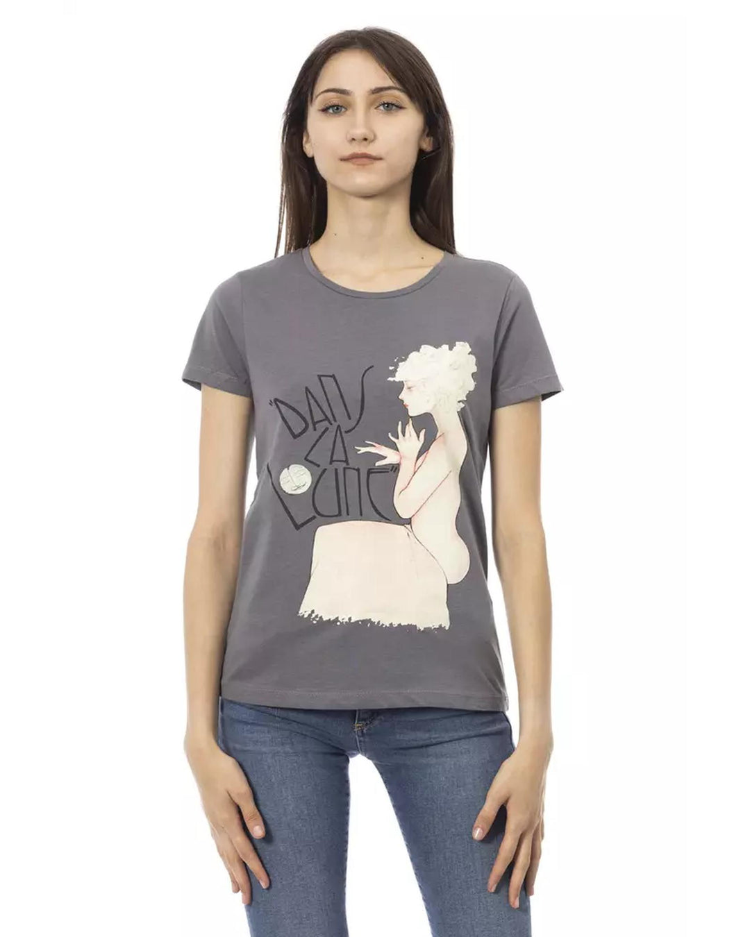 Short Sleeve T-shirt with Front Print M Women