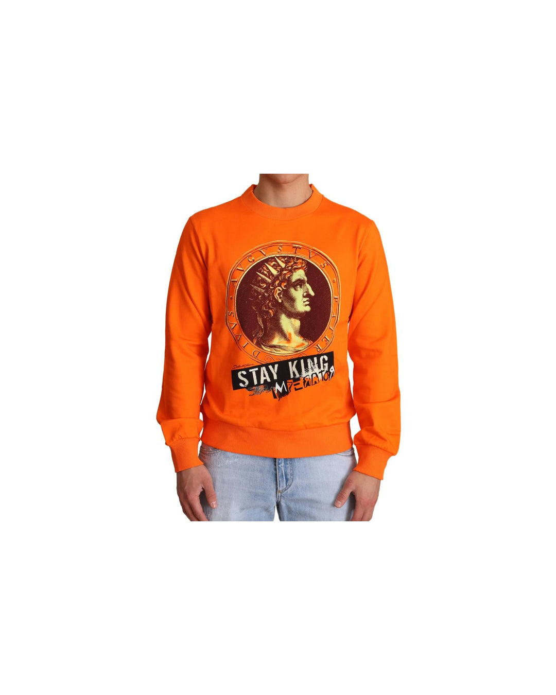Stunning Dolce & Gabbana King Print Pullover Sweater 46 IT Men