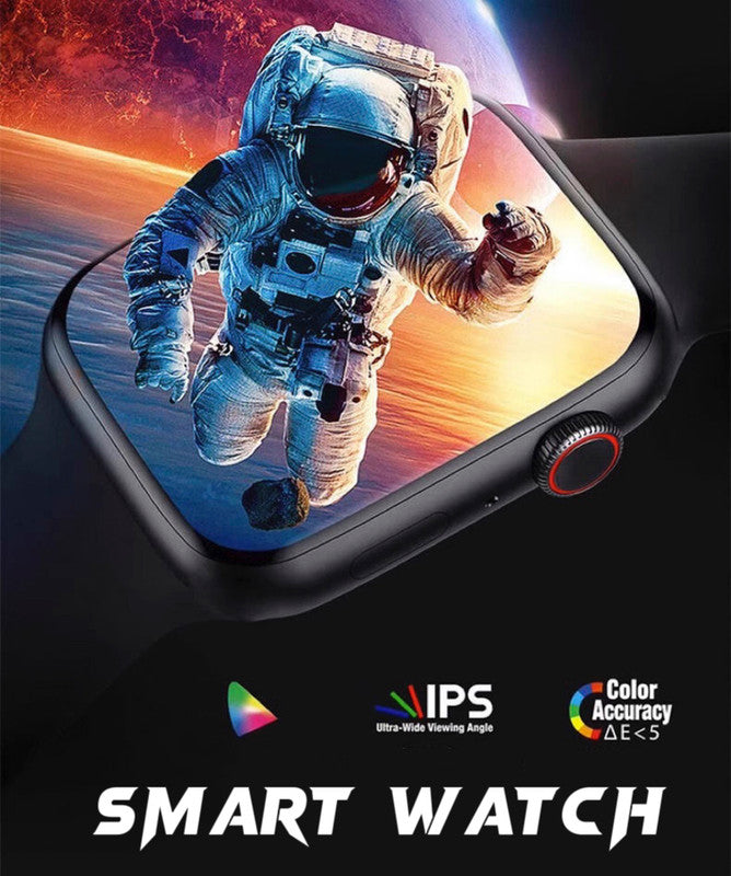 Smart Watch 44mm Bluetooth call Screen True Multidial Blood Oxygen Game Sports Mode Pro FOR IOS and Android Black with