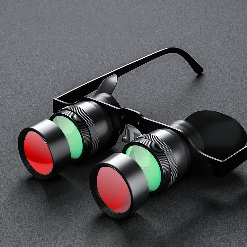 10x Hd Adjustable Focus Fishing Binoculars with Red Polarized Lens