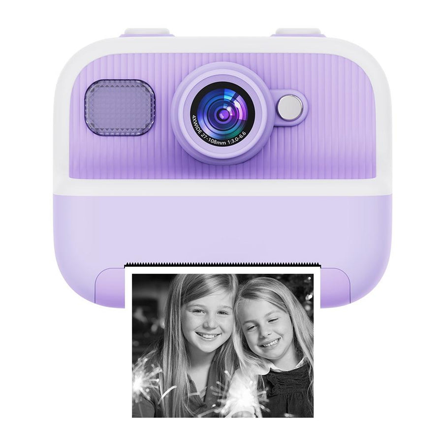 Blue Children'S Thermal Camera With Dual-Camera 1080P Hd 2400W Pixel 2.4-Inch Display - Purple+32Gb