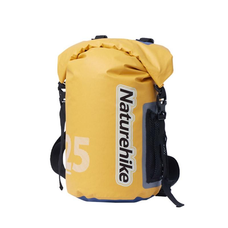 Waterproof Rafting Bag Dry Wet Separate Shoulder Pack For Outdoor Swimming 10L Green - 25L Yellow