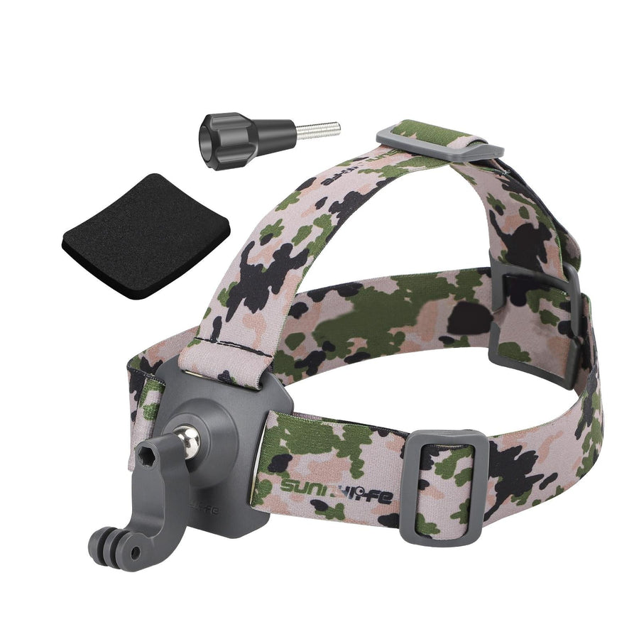 Adjustable 360 Degree Head Strap for Action Cameras - Camouflage