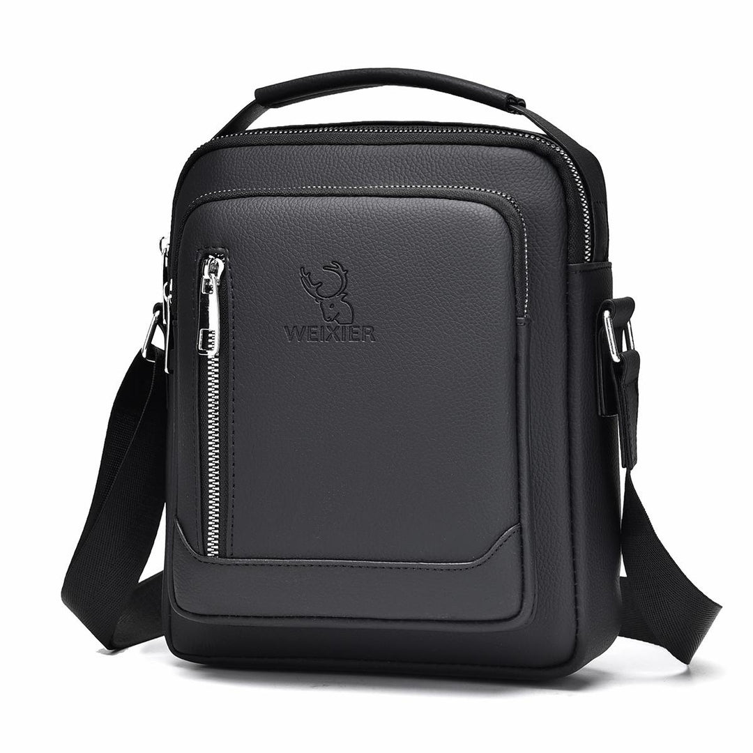Men Multifunctional Crossbody Bag Versatile Single Shoulder Carry - Black