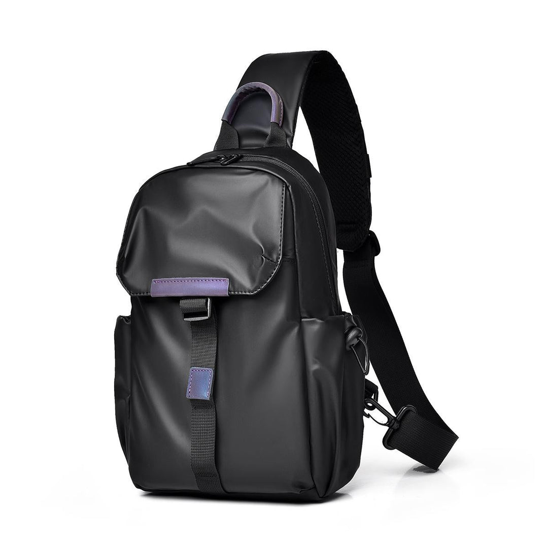 Lightweight Waterproof Men Chest Bag Cycling Shoulder Bag - Black