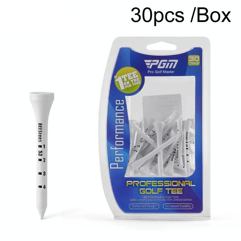 Adjustable Golf Tee Set - 30 Pieces Wooden Height Limit Spike Depth Marker - 53Mm