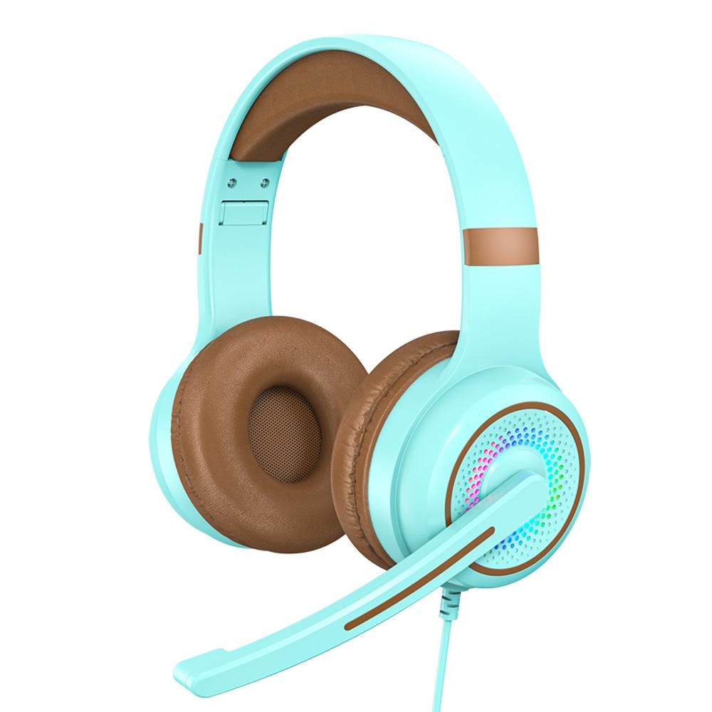 Led Bass Stereo Gaming Headset With Mic - Blue