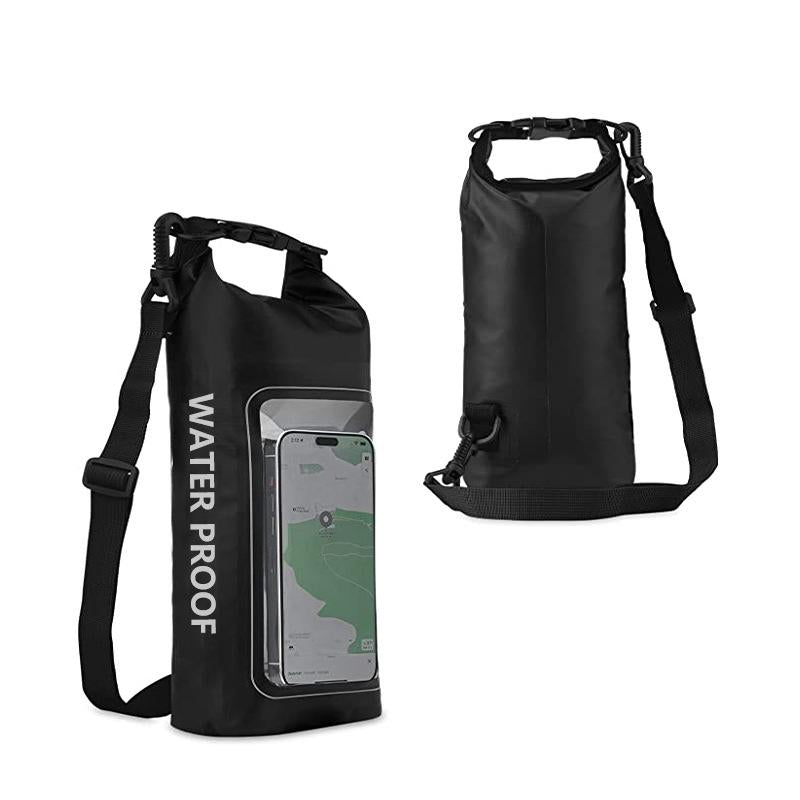 2 In 1 Waterproof Crossbody Phone Bag For Outdoor Cycling Swimming 2L Capacity - Black - 5L