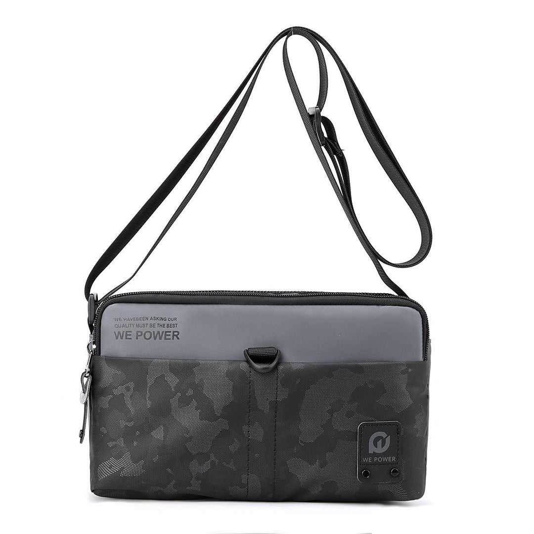 Men Oxford Cloth Crossbody Bag Outdoor Sports Shoulder Bag - Grey