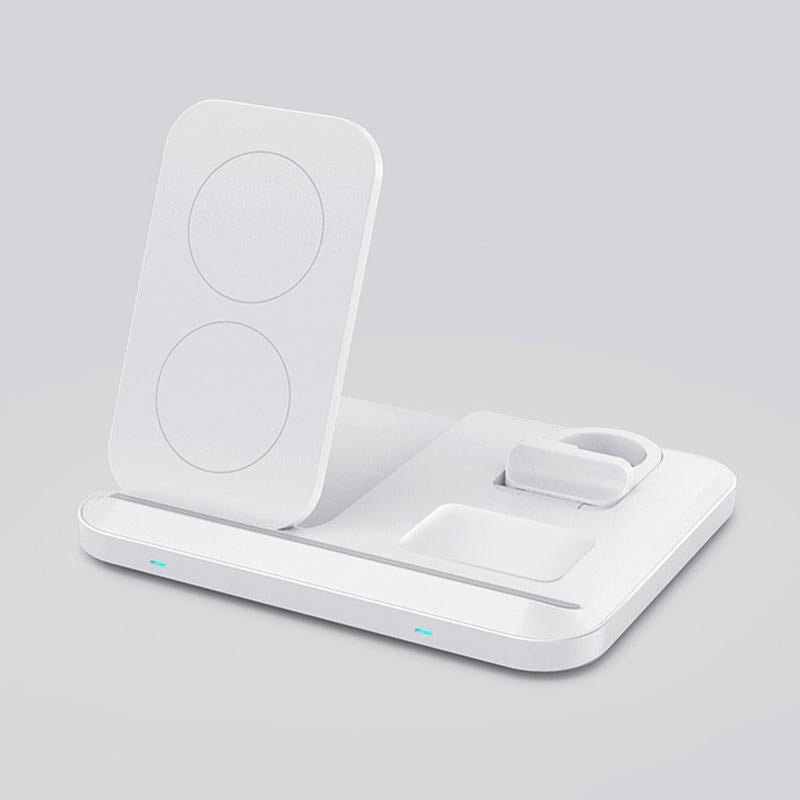 15W 3 In 1 Foldable Wireless Charger - White