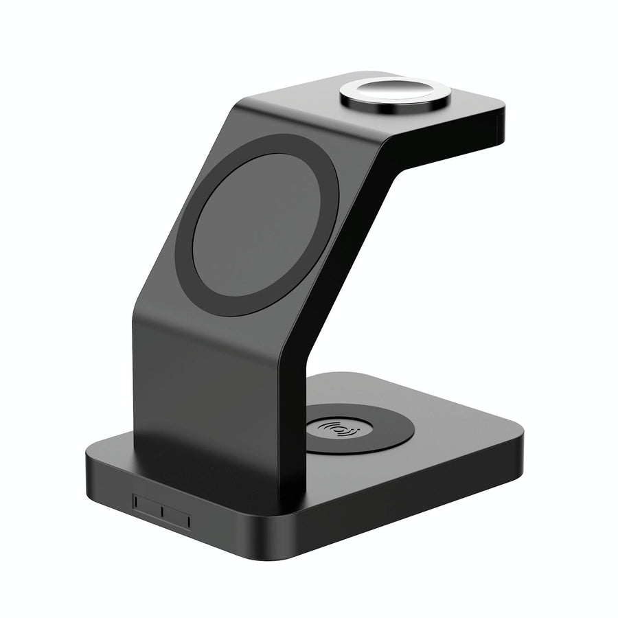 3 In 1 Magnetic Wireless Charger For Iphone Iwatch Airpods - Black