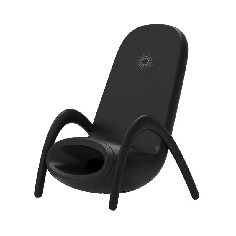 Wireless Charger With Amplifier Chair Shape - Black