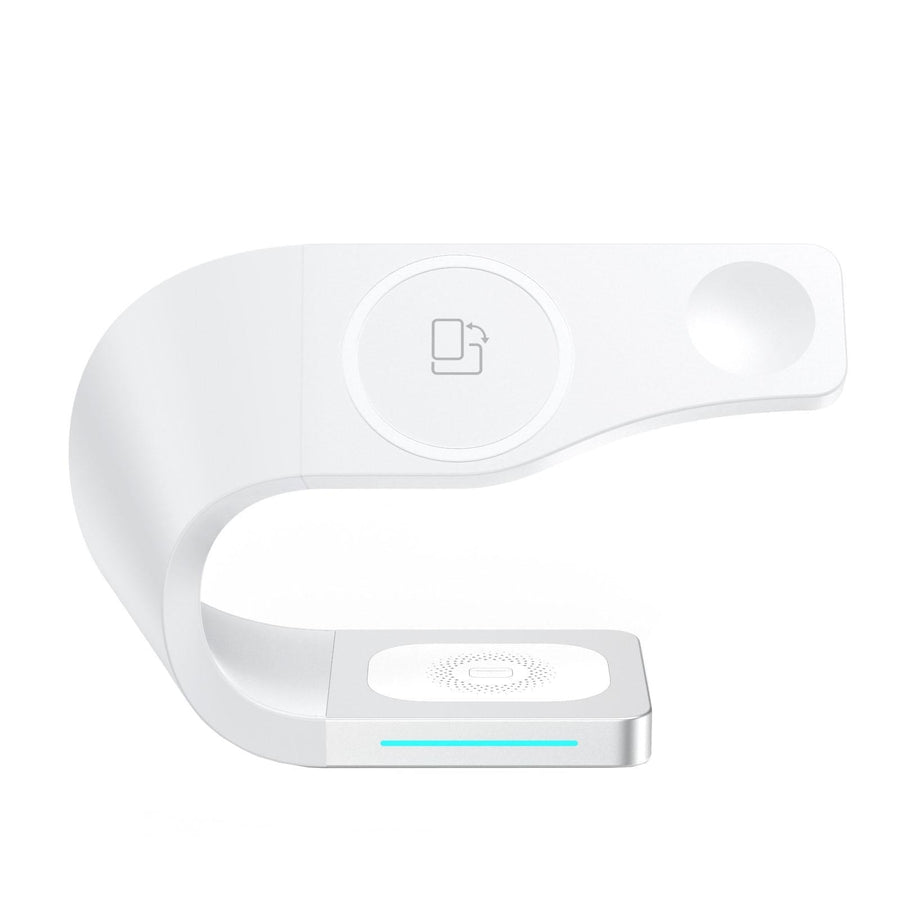 4 In 1 Wireless Charger For Phone Watch Airpods - White