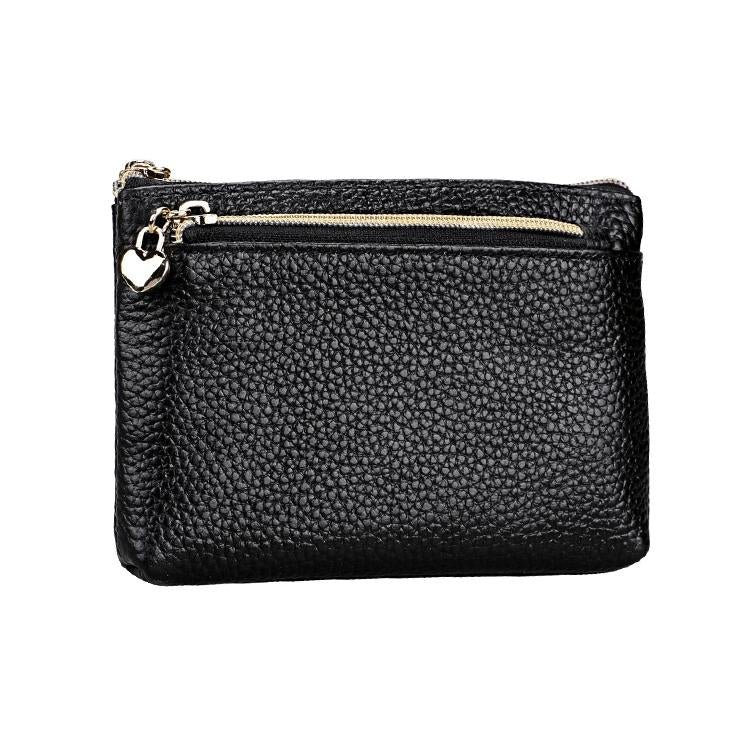 Spacious Litchi Texture Rfid Hand Wallet - Black