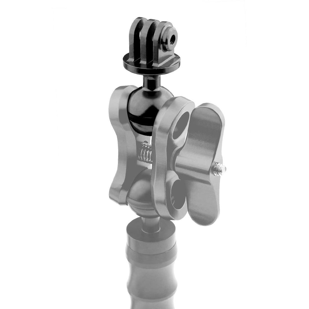 Aluminum Ball Head Adapter for Gopro Insta360 Dji Action Cameras - 2.5cm Diameter - Black