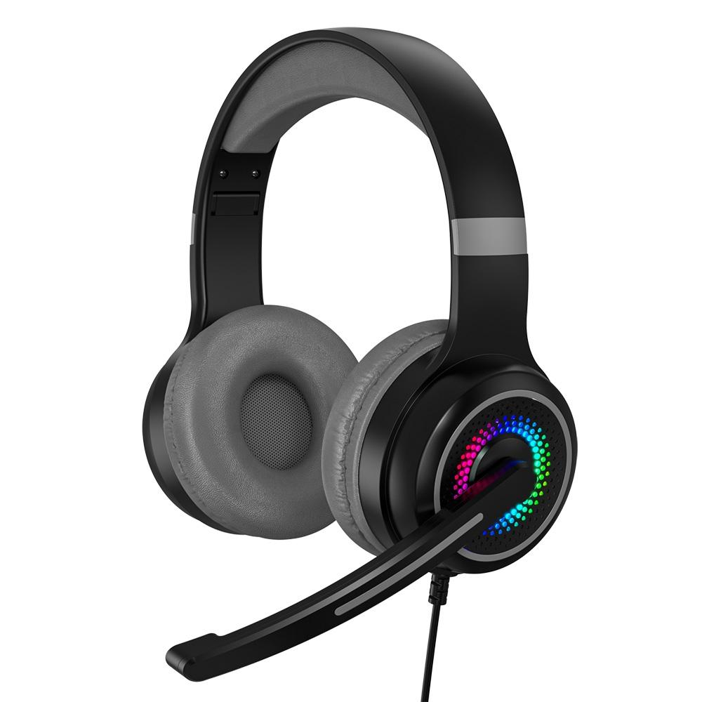Led Bass Stereo Gaming Headset With Mic - Black