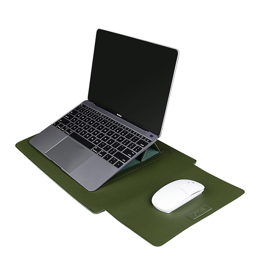 3-in-1 Multifunctional Laptop Bag - Fits 13.3 Inch - Pu Material - Armygreen