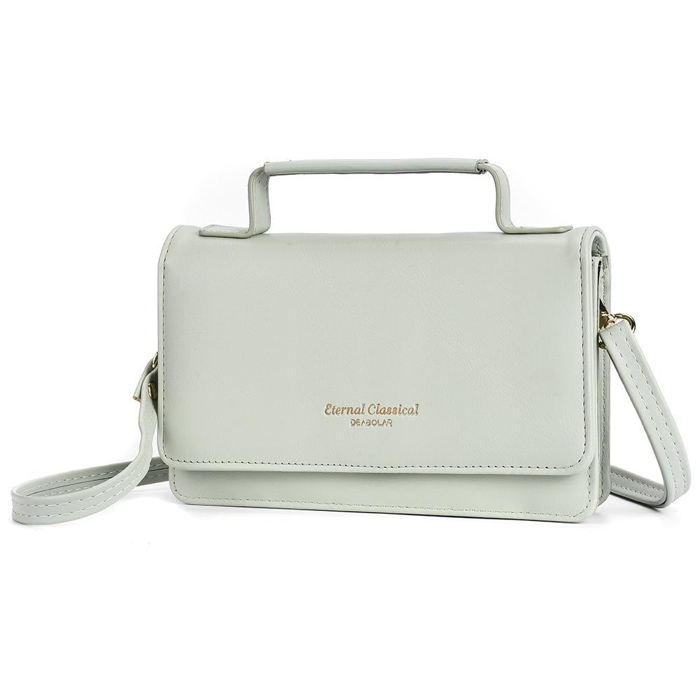 Versatile Small Square Shoulder Phone Bag - Compact & Functional - Light Green