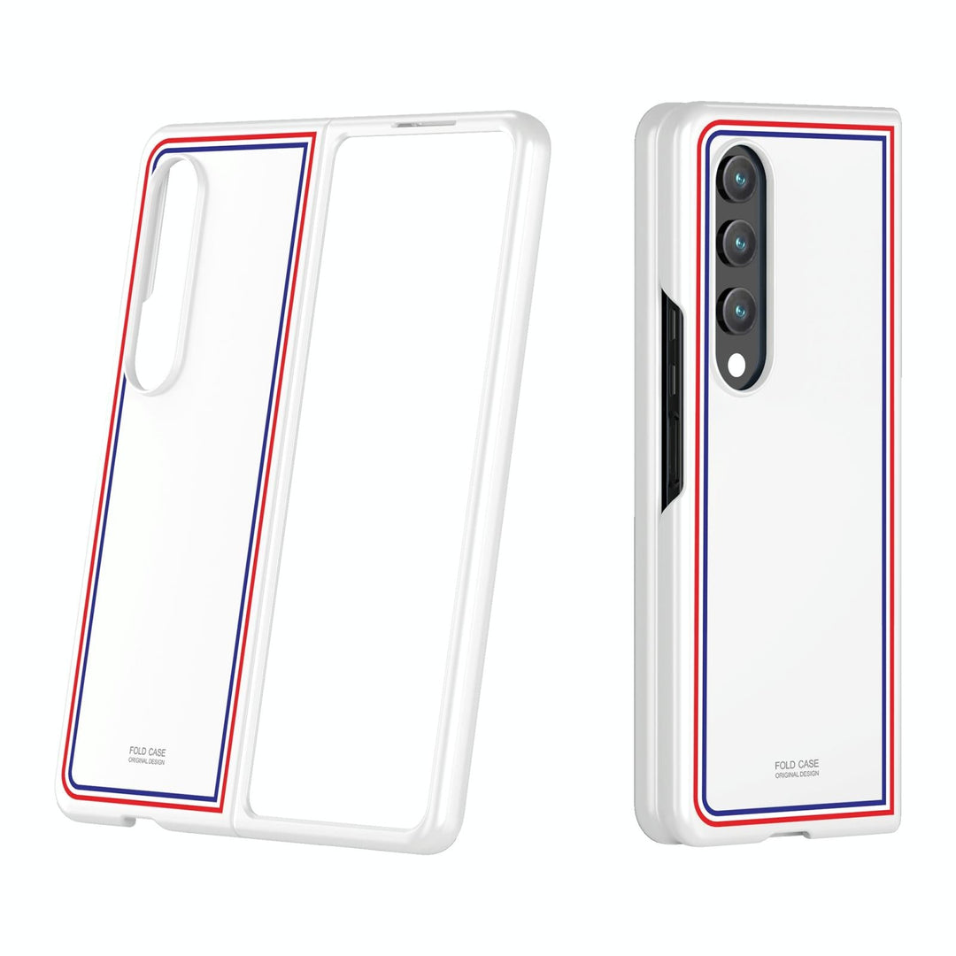 For Samsung Galaxy Z Fold4 5G Frosted Skin Case - Slim & Stylish - Checkered White