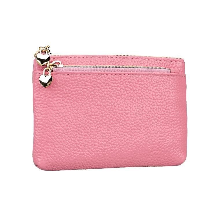 Spacious Litchi Texture Rfid Hand Wallet - Pink