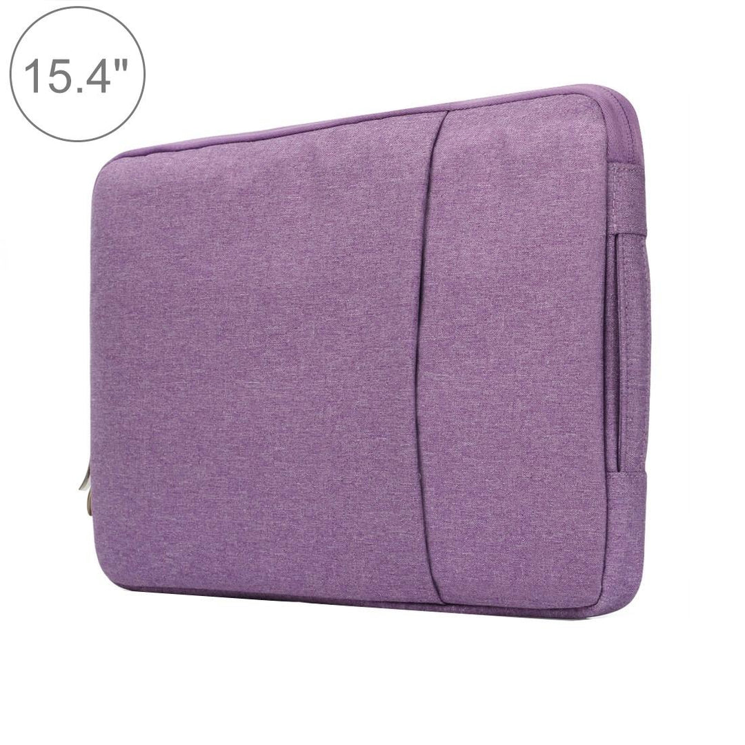 Universal Denim Laptop Bag for 15.4 Inch Notebooks - Fits Macbook Air / Pro - Portable & Stylish - 39.2x28.5x2cm - Purple