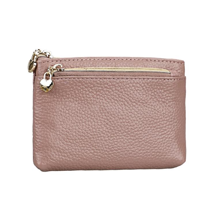Spacious Litchi Texture Rfid Hand Wallet - Light Pink