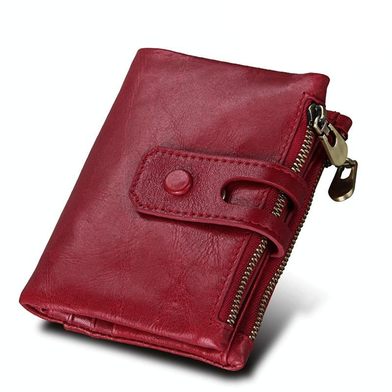 Men Rfid Blocking Cowhide Leather Wallet - Crazy Horse Texture - Ccb1083R