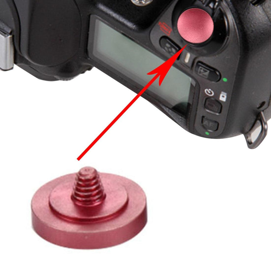 Metal Camera Shutter Release Button - Universal - 11Mm Diameter 2Mm Thickness - Red