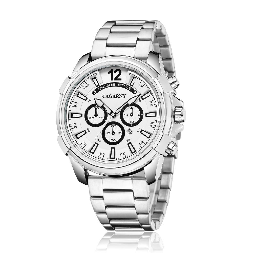 Stainless Steel Waterproof Quartz Watch - Fashionable Design - Wa6884S