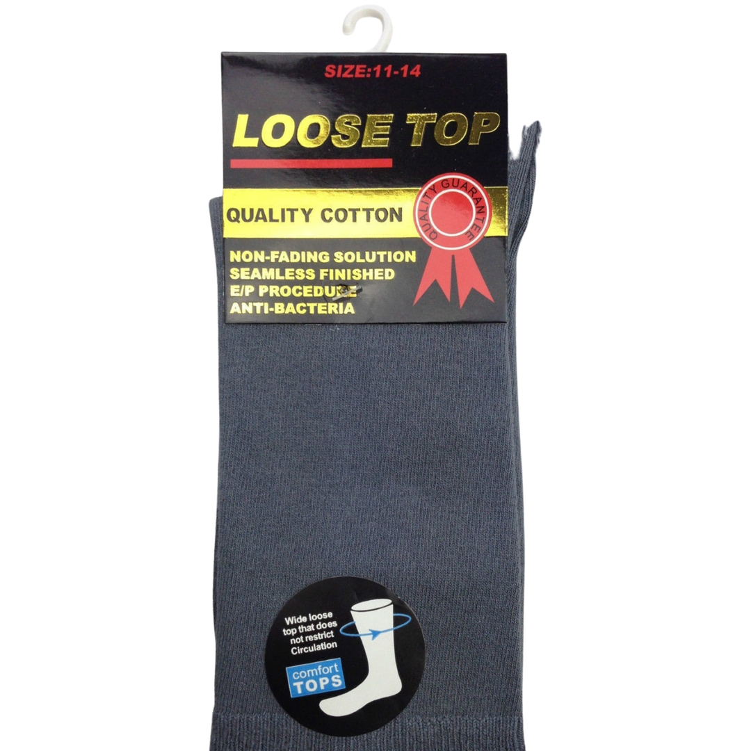 1x Pair COTTON Rich LOOSE TOP SOCKS Dress Medical Circulation Diabetic Comfort - -