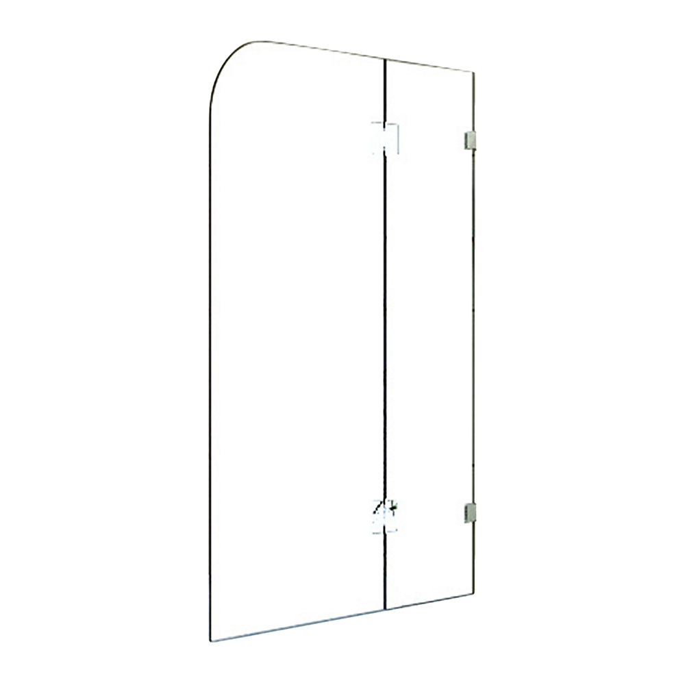 1200 x 1450mm Frameless Bath Panel 10mm Glass Shower Screen By Della Francesca