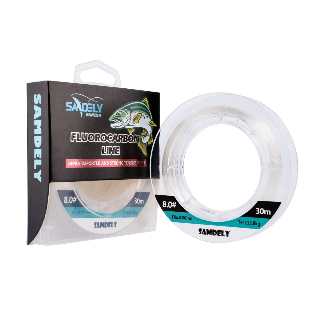 Samdely Clear Fluorocarbon Leader, #7.0, 25lb, 30Mtr