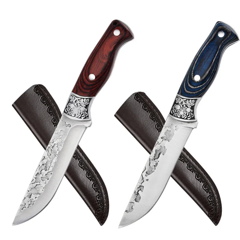 NNEOBA Forged Cleaver Kitchen Chef Knife - With Cover (2pcs)