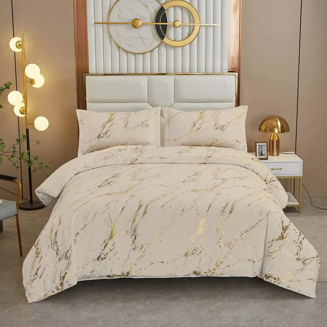 Coastal Drift apricot Comforter Bundle – Breezy 3‑Piece Bedding