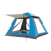 Silver glue Waterproof Camping tent with Awning - Small size (210x210x140cm), stylish and practical for outdoor use (Bl