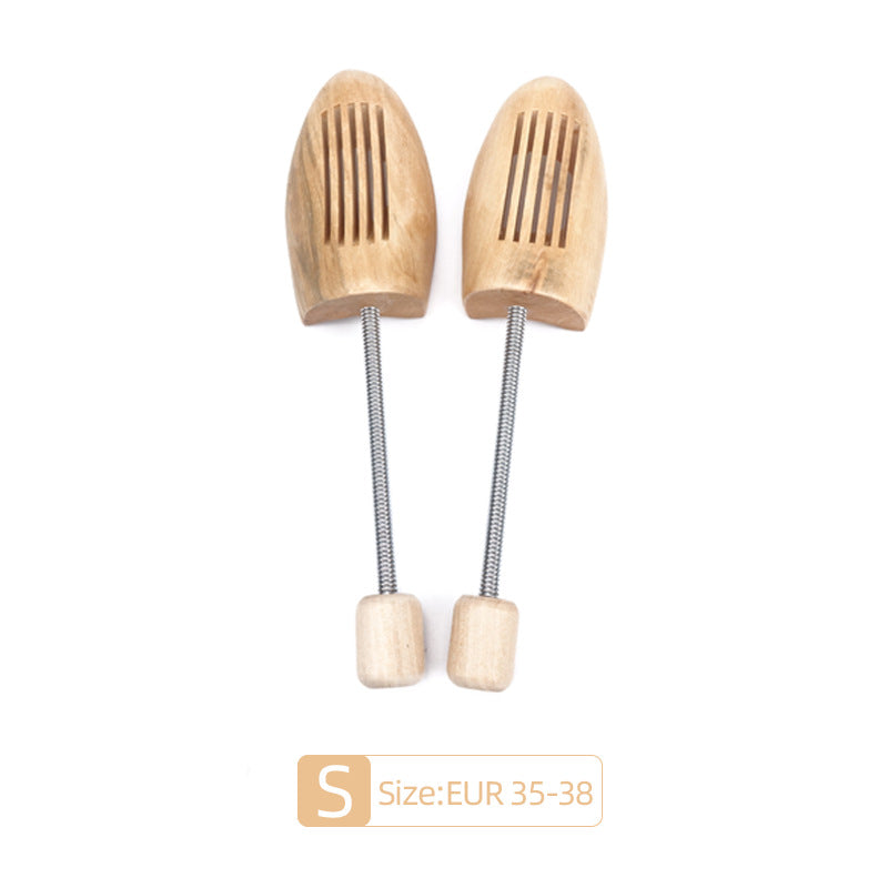 Small Wooden Spring Shoe Tree Stretcher, Size EUR 35-38 (One pair)