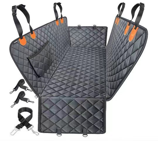 Heavy Duty Dog Car Seat Cover with Side Flaps, Waterproof Pet Back Seat Cover, Non-Slip Scratchproof Dog Hammock for C