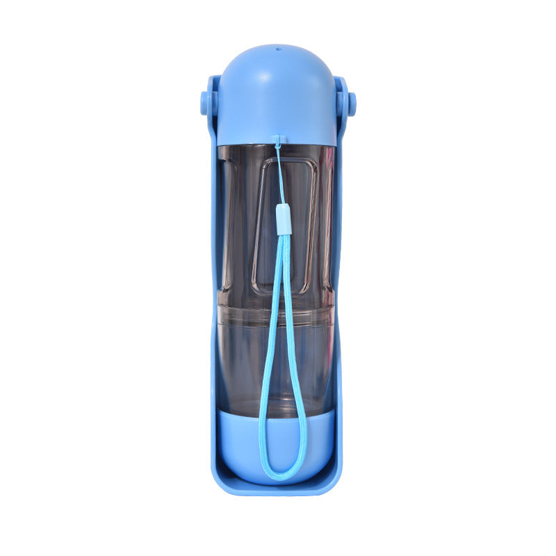2-in-1 Portable Pet Water and Food Bottle - Leak-Proof Design with Water Lock and Easy Dispenser,300ml Water+200ml food