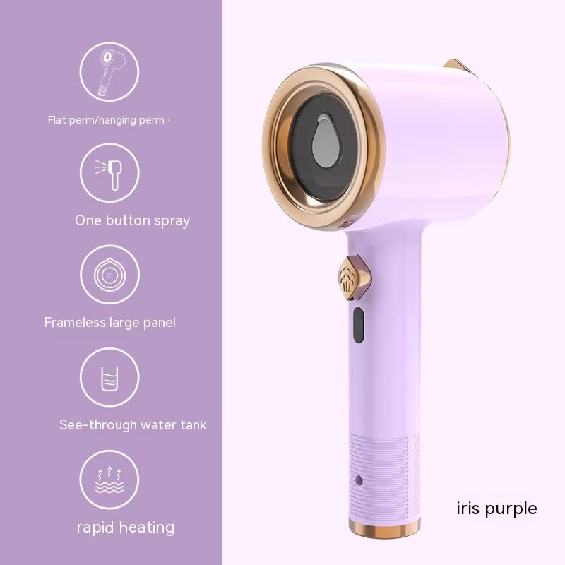 Pink Handheld Garment Steamer with Spray Function - Portable 2-in-1 Wet and Dry Mini Steam Iron for Clothes, Wrinkle Rem