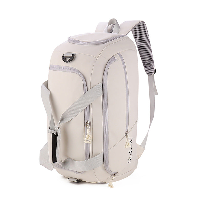 White Large Capacity Travel Backpack Multi-Function Carry-On Bag for Clothes, Luggage Storage, and Business Trips