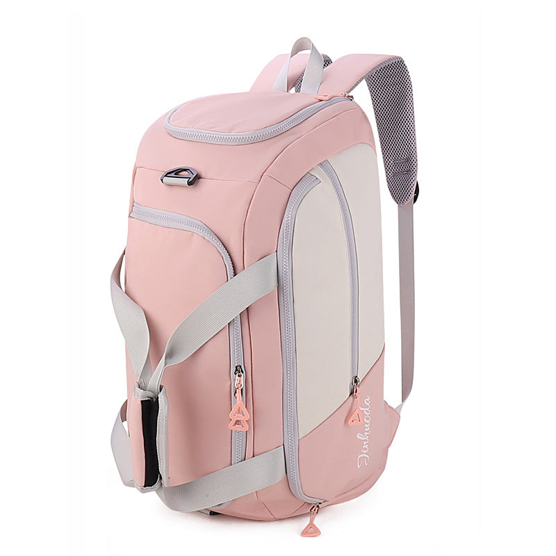 Pink Large Capacity Travel Backpack Multi-Function Carry-On Bag for Clothes, Luggage Storage, and Business Trips